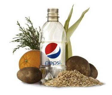 pepsico plastic bottle made from natural products